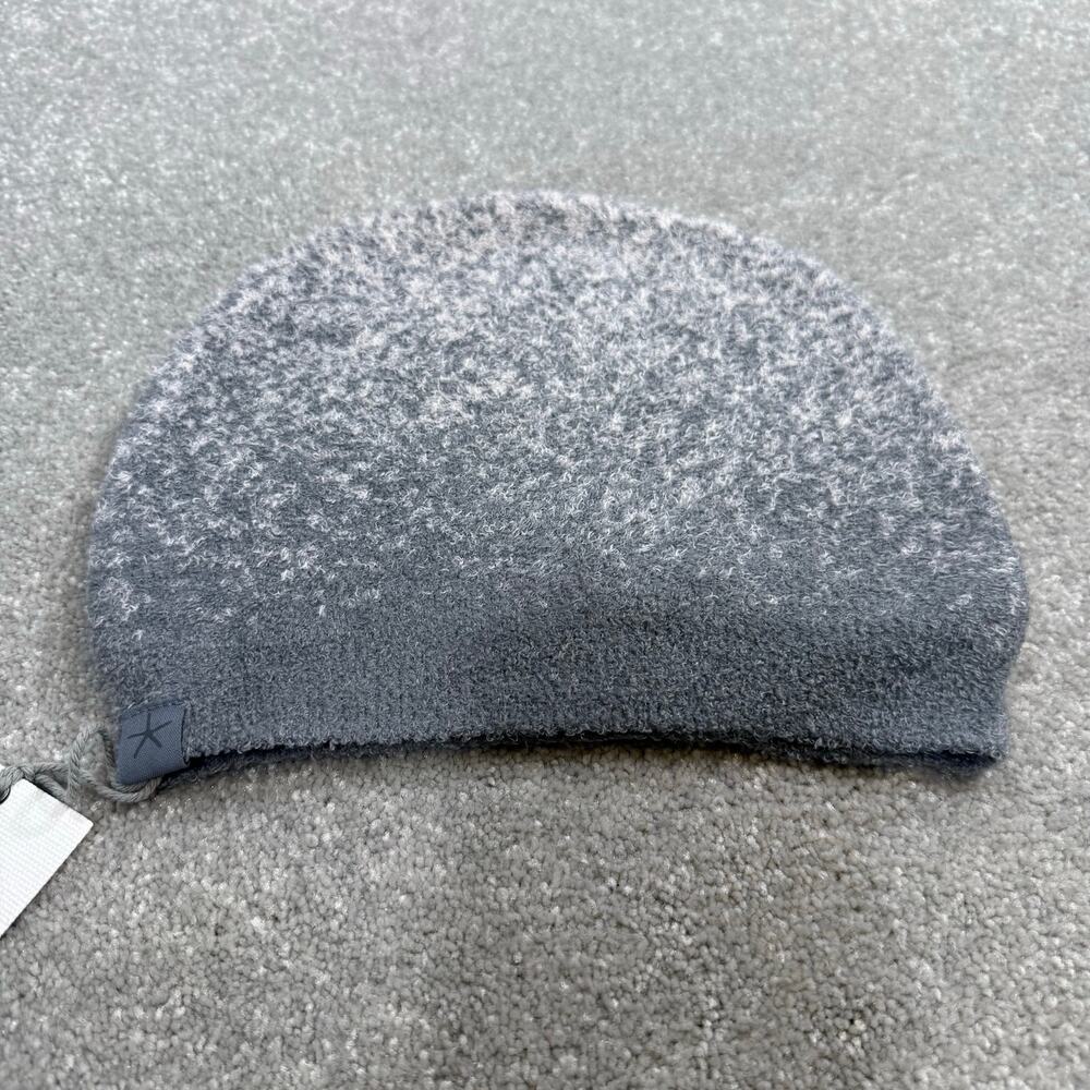 Barefoot Dreams NWT Cozy Chic Lite Confetti Beanie Hat Smokey Green Fog Gray